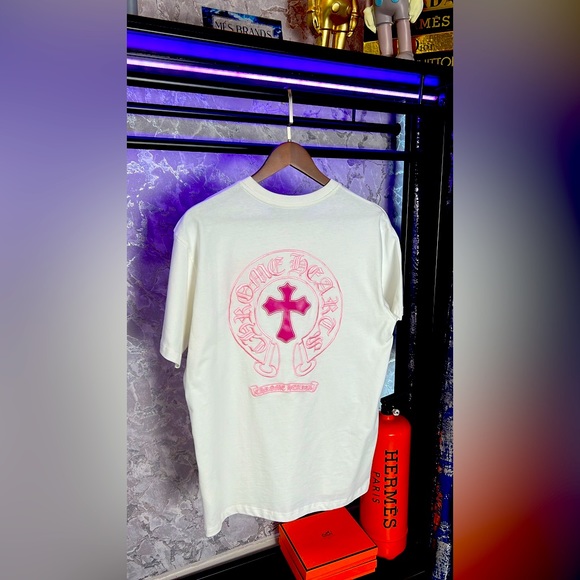 Chrome Hearts Tee Shirt Tshirt White Pink